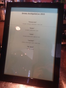 Baren på Archipelacon hade det vanliga sortimentet... 