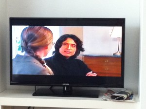 Jag och Jonas Hassen Khemiri i tv-rutan